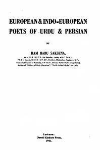 European & Indo-European Poets of Urdu & Persian